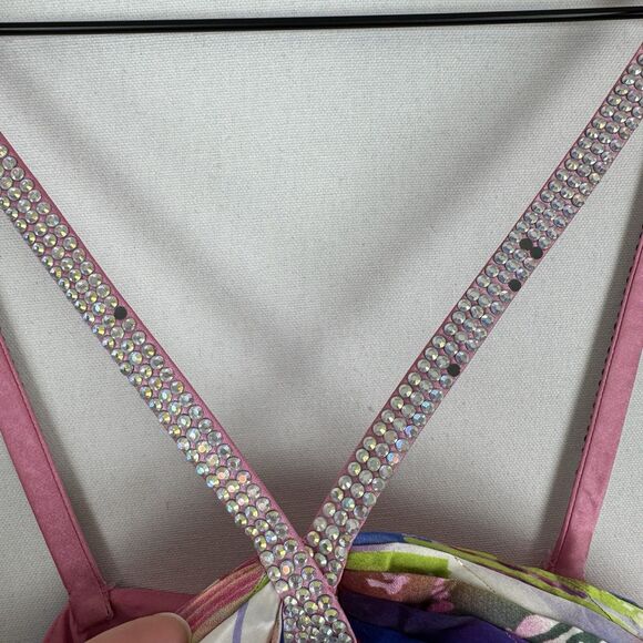 Vtg Cache Dress Womens 6‎ Floral Floor Length Gown Silk Chiffon Remnants FLAWED - Picture 15 of 16